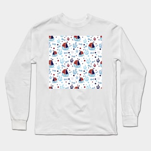 Nautical pattern Long Sleeve T-Shirt